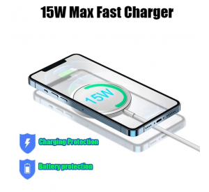 Para iPhone 12 Pro Max 12 pro 12 Mini Qi Cargador rápido 15W Cargador inalámbrico magnético USB C PD Adaptador Cargador portátil Magsafe