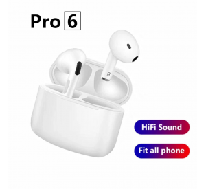 Para Android iPhone Original Pro 6 Auriculares inalámbricos TWS Auriculares Bluetooth Control táctil Auriculares deportivos Auriculares estéreo