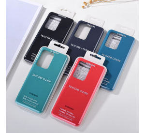 Carcasa protectora completa suave al tacto inferior cerrada para Galaxy S20 Ultra Para Samsung Funda de silicona líquida original S20 / S20 Plus / Note 20 Ultra