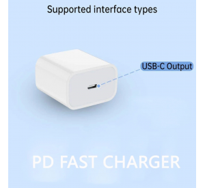 Para iPhone, todos los teléfonos móviles Cargador rápido EE. UU. / Reino Unido / UE Adaptador PD con cable Cargador portátil, Cargador rápido PD tipo C de 20 W