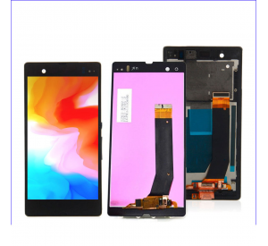 Para SONY Xperia Z Pantalla de repuesto L36H C6603 C6602 C6606 Pantalla para SONY Xperia Z Pantalla táctil LCD con marco