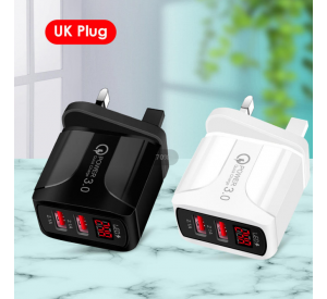 2 puertos USB pantalla digital LED cargador rápido 2.1AUSB cargador para teléfono móvil cargador rápido UE/EE. UU. enchufe carga de teléfono móvil