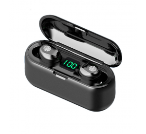 Bluetooth F9 TWS 5.0 Auriculares inalámbricos Mini auriculares Control táctil Pantalla LED 2000mAh Auriculares intrauditivos Auriculares para juegos