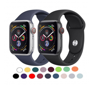 2023 Fashion Hot Sale Silicone Rubber Wrist Watch Sport Band For Apple Watch Series 3 4 5 6 7 8 SE for 20mm Apple Smart Watch