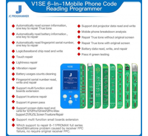 Programador de lectura de teléfono JCID V1SE Face ID JC placa de matriz de puntos de Color Original fotosensible para reparación de batería de tono Ture