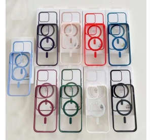 Estuche magnético transparente a prueba de golpes para IPhone 14 13 Estuche magnético compatible con estuches de teléfono de carga inalámbrica para Iphone 11 y 12 Series