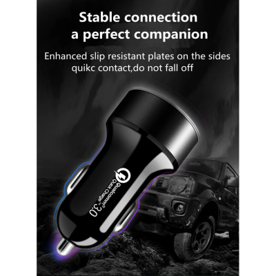  For iPhone 12 Huawei Xiaomi Type C Mobile Phone PD USB Car Charger LCD Display Mini Quick Charge 3.0 6A 36W QC3.0 Fast Charger' />