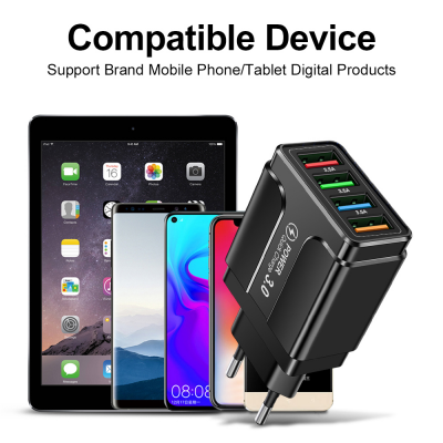 For Home, Travel, Office, Etc 3.1A 4usb Multi-Port Charger EU/US/UK Plug Mobile Phone Fast Charger Multiple Protection Suitable ' />