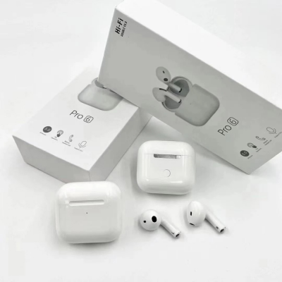 Para Android iPhone Original Pro 6 Auriculares inalámbricos TWS Auriculares Bluetooth Control táctil Auriculares deportivos Auriculares estéreo' />