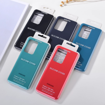 Carcasa protectora completa suave al tacto inferior cerrada para Galaxy S20 Ultra Para Samsung Funda de silicona líquida original S20 / S20 Plus / Note 20 Ultra' />