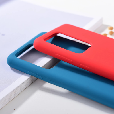 Carcasa protectora completa suave al tacto inferior cerrada para Galaxy S20 Ultra Para Samsung Funda de silicona líquida original S20 / S20 Plus / Note 20 Ultra' />