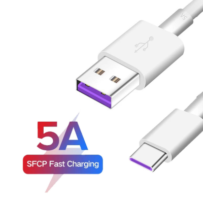 Para Samsung S20 S9 S8 Xiaomi Huawei P30 Pro Carga rápida Cable de carga de teléfono móvil Cable blanco, 5A Cable USB Tipo C' />