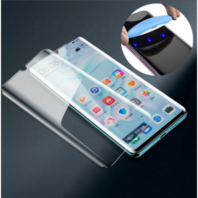 Good Quality UV Film for Huawei Mate 40 RS P40 Pro Nova 8 Pro 5G Full Coverage UV Tempered Glass Screen Protector' />