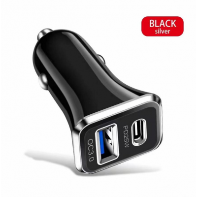 Puerto dual USB PD tipo C 18W 12W QC3.0 Adaptador de cargador de coche Cargador de teléfono de coche rápido para Iphone, para Huawei, para Samsung, para XiaoMi' />