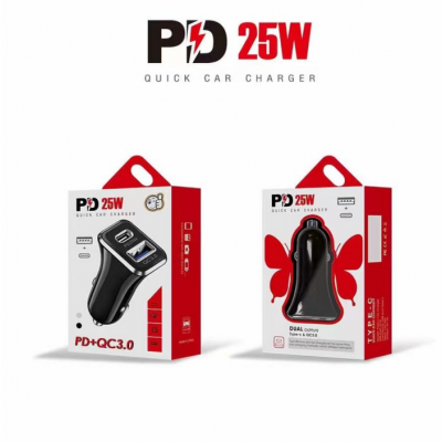 Puerto dual USB PD tipo C 18W 12W QC3.0 Adaptador de cargador de coche Cargador de teléfono de coche rápido para Iphone, para Huawei, para Samsung, para XiaoMi' />