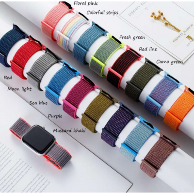 Nylon Watch Band Loop Band 38 40 41 42 44 45 49 Nylon Watch Strap For Apple Straps Iwatch Nylon Watch Bands' />