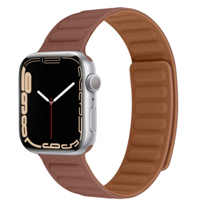 para Apple Watch 38mm 40mm 42mm 44mm Band para iWatch Series 7 6 SE 5 4 3 Correa magnética de cuero Pu ajustable' />