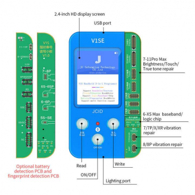 JCID Phone Reading Programmer V1SE Face ID JC Photosensitive Original Color Dot Matrix Board For Ture Tone Battery Repair' />