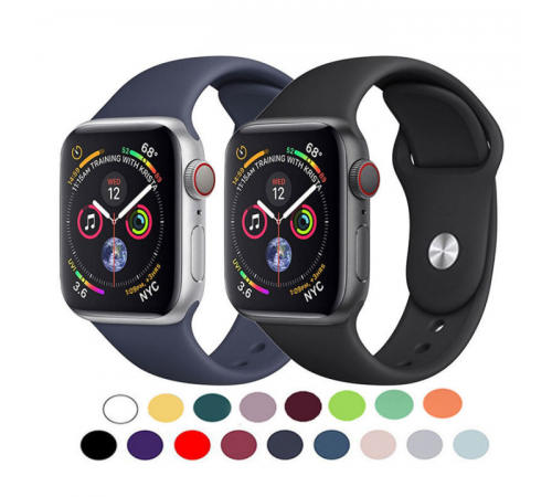 2023 Fashion Hot Sale Silicone Rubber Wrist Watch Sport Band For Apple Watch Series 3 4 5 6 7 8 SE for 20mm Apple Smart Watch